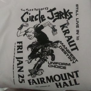 Punk rock flyer t shirt CIRCLE JERKS . RARE.